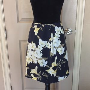 100% silk skirt Floral  design